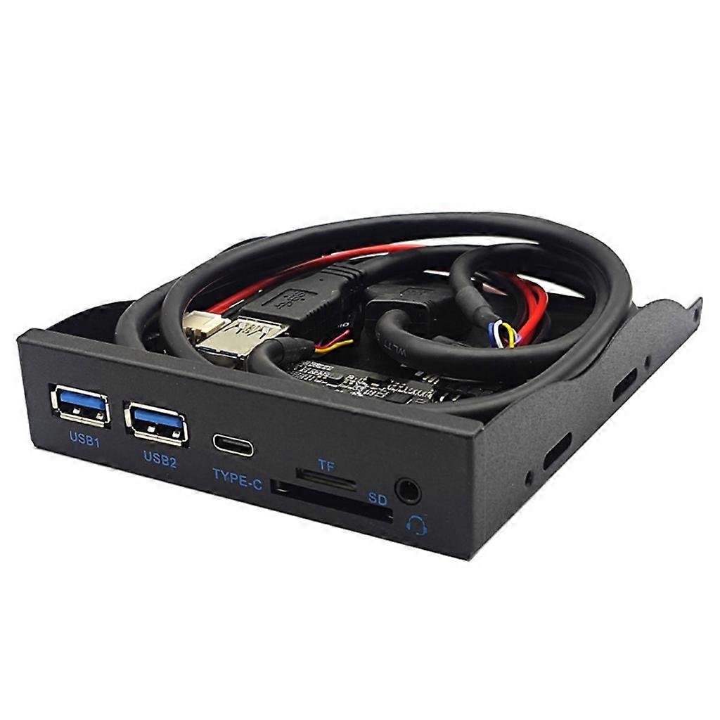 USB 3.2 TypeC Front Panel 3.5mm Headphone Jacks Expansion Front Panel