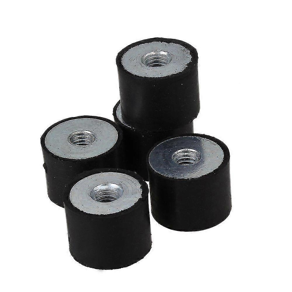 Lot de 5 isolateurs en caoutchouc à base plate, filetage femelle M6 20 x 15, remplacement