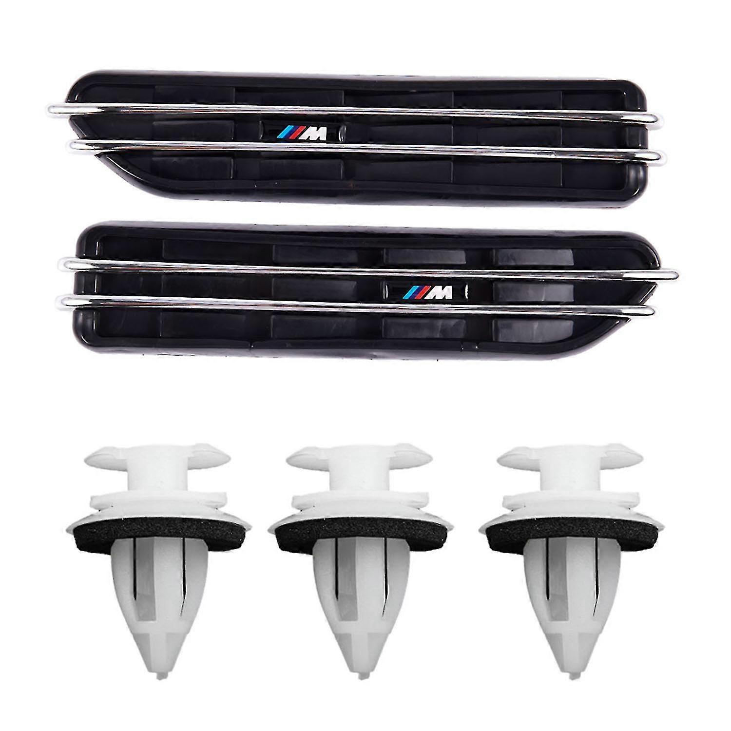 50pcs Door Panel Clips With Seal Ring For E34 E36 E38 E39 E46 X5 M3 M5 Z3 & 2pcs Air Flow Side Fend