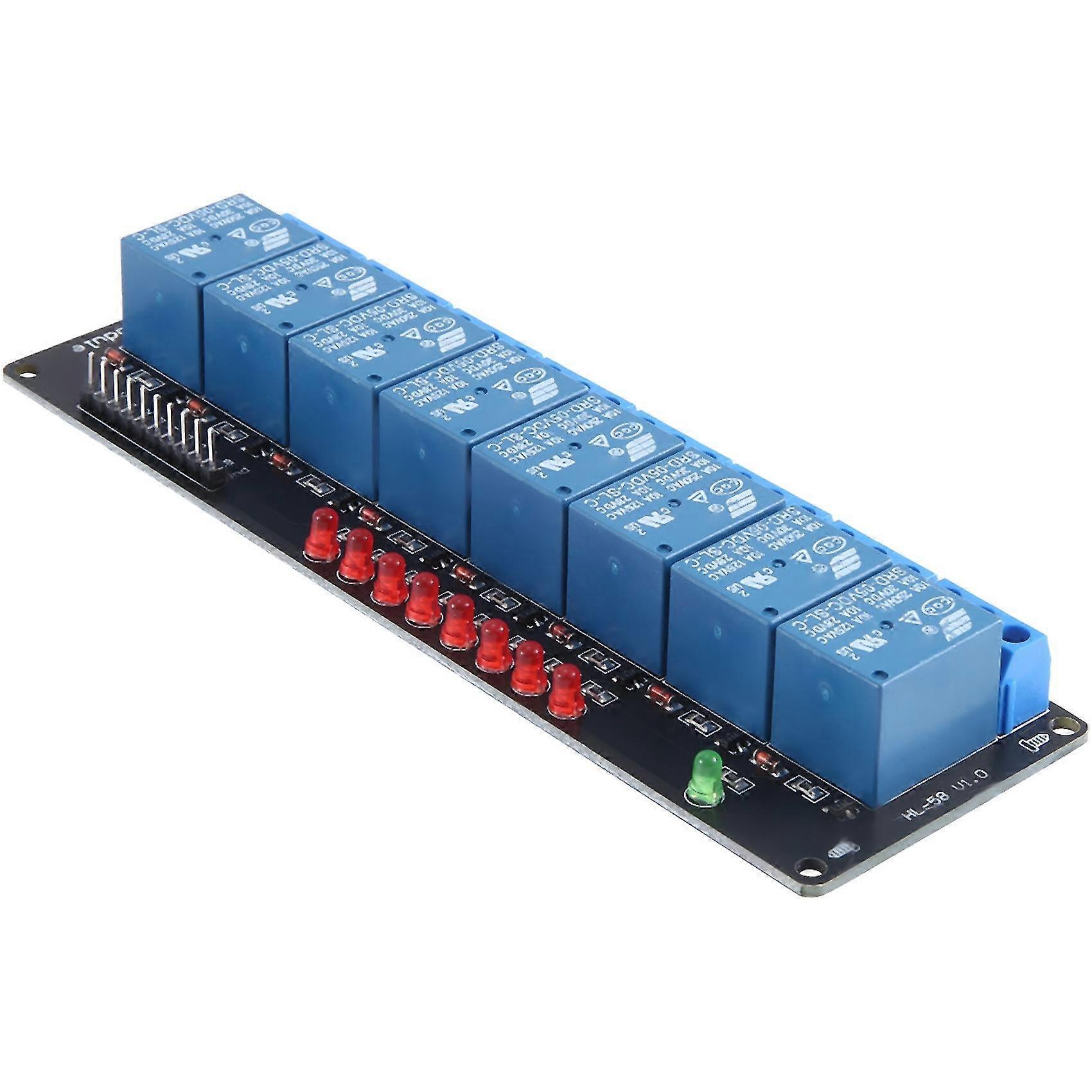 8-Way Relay Module 5V Optocoupler Drive Module Eight-Way Relay Control Board Low Level Trigger
