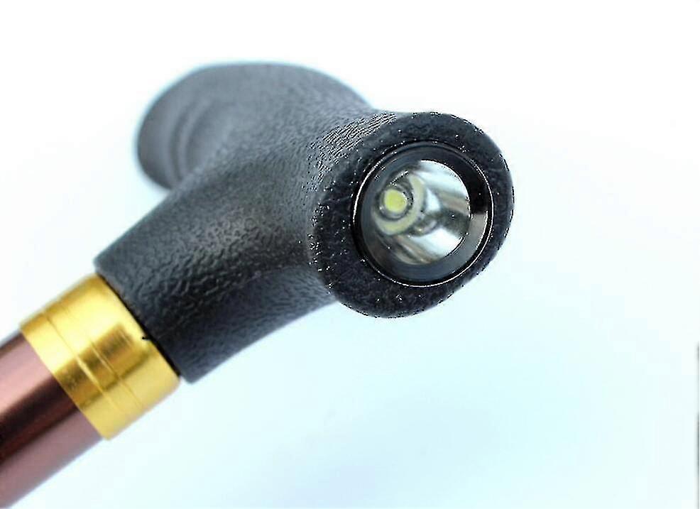 Foldable Climbing Cane Trekking Pole with Adjustable Alpenstock and LED Light