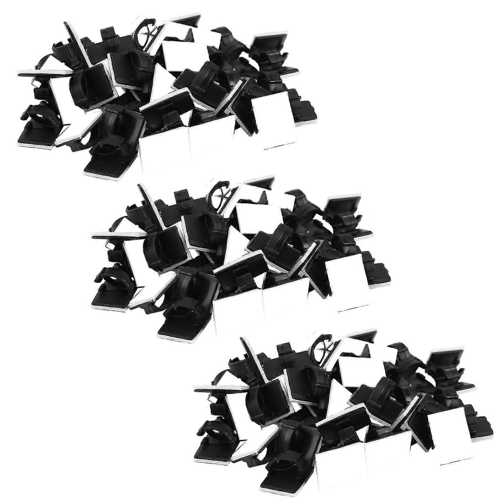 150 Pcs. Self Adhesive Cable Clamp Plastic Rectangular Cable Clips Cable Tie Quick Cable Wire Manag