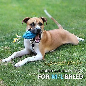 Quietschendes Hundespielzeug für aggressive Kauer: Gummi-Welpen-Kauball mit Quietschbeu, fast