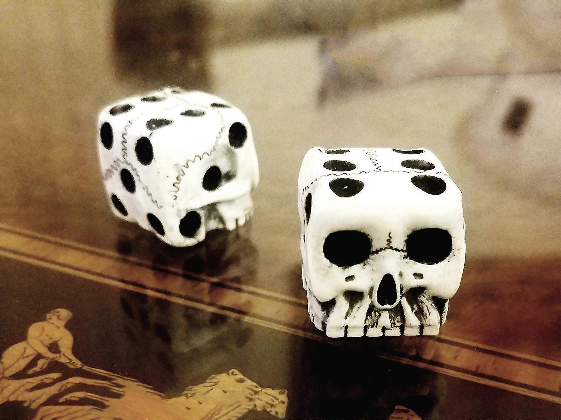 5Pieces Skull Dice Halloween  3D Skeleton
