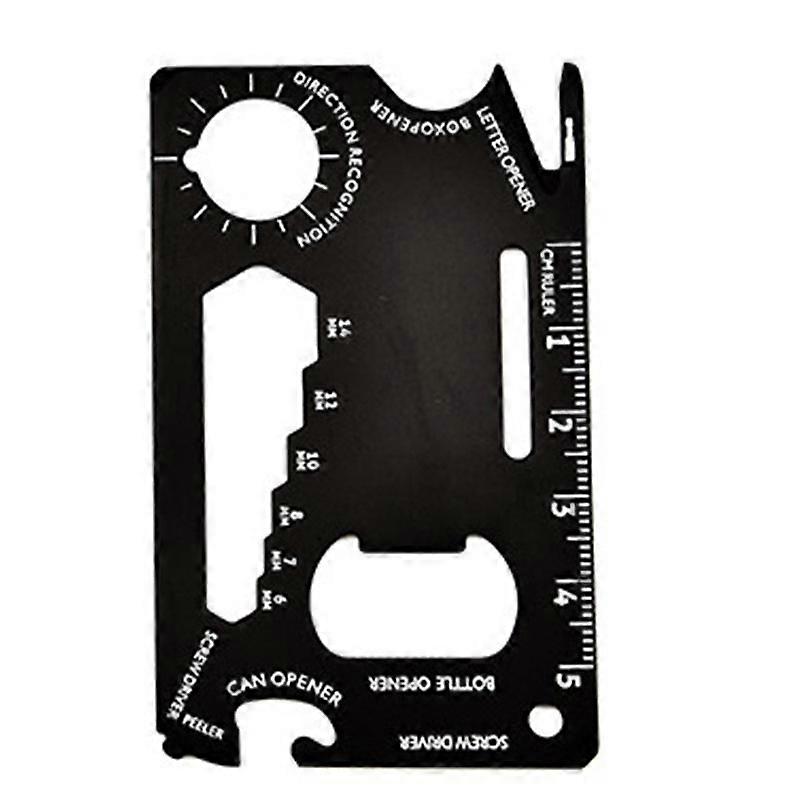 16-in-1 Credit Card Multitool For Men | Metal Survival Card | Credit Card Knife Wallet Tool | Bottle Opener Card