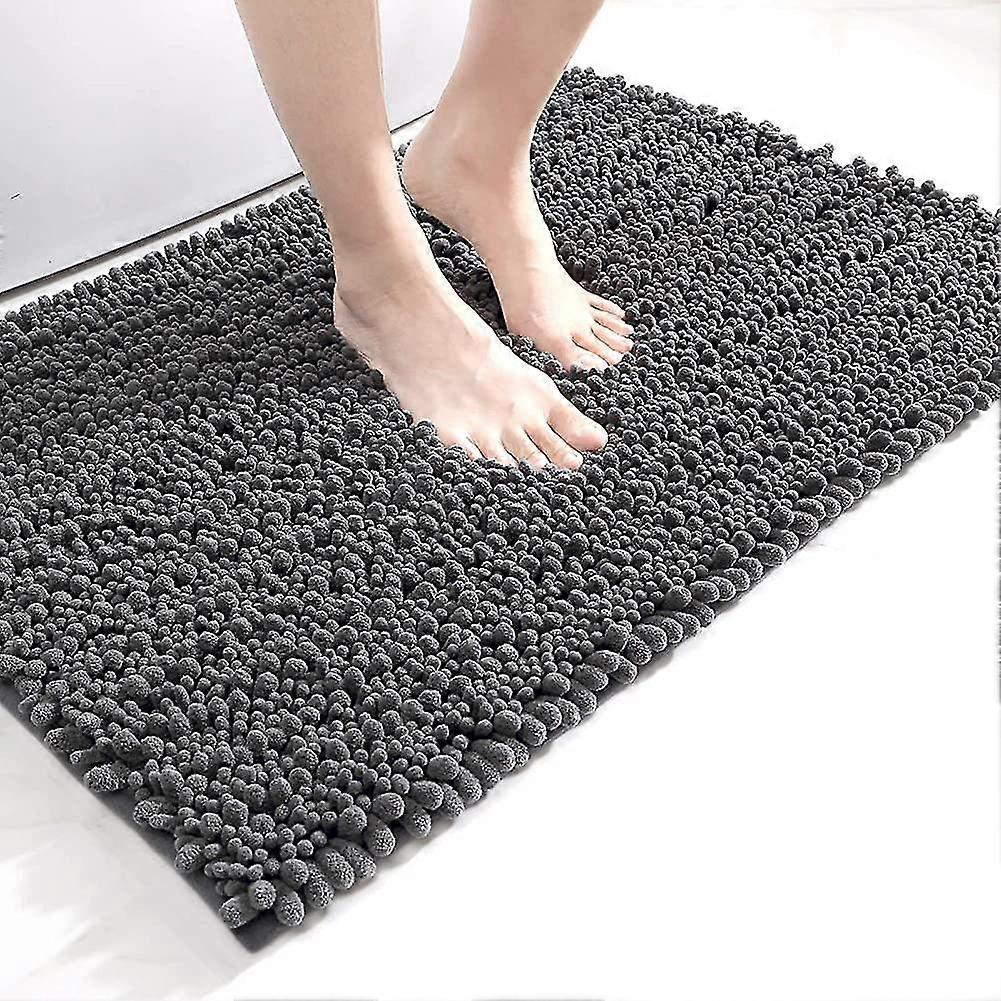 Chenille Microfiber Shag Non-slip Bath Mat 50 X 80cm,machine Washable Floor Mat