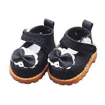 6inch Doll Shoes Elegant Adorable DIY Doll Toy for Pendant Doll DIY Crafting Black