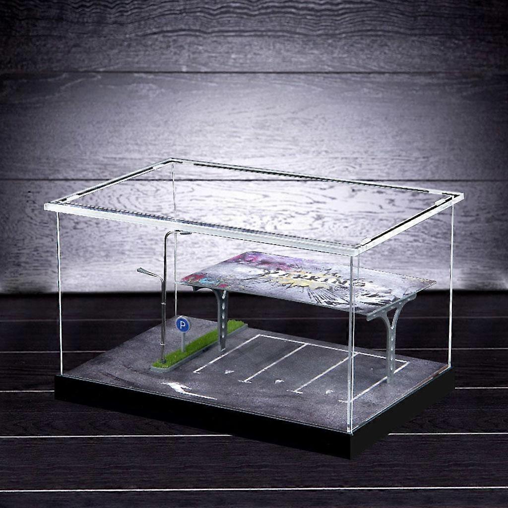 1:64 Scale Simulation Parking Lot Tabletop Decor Gifts Countertop Tabletop Accessory