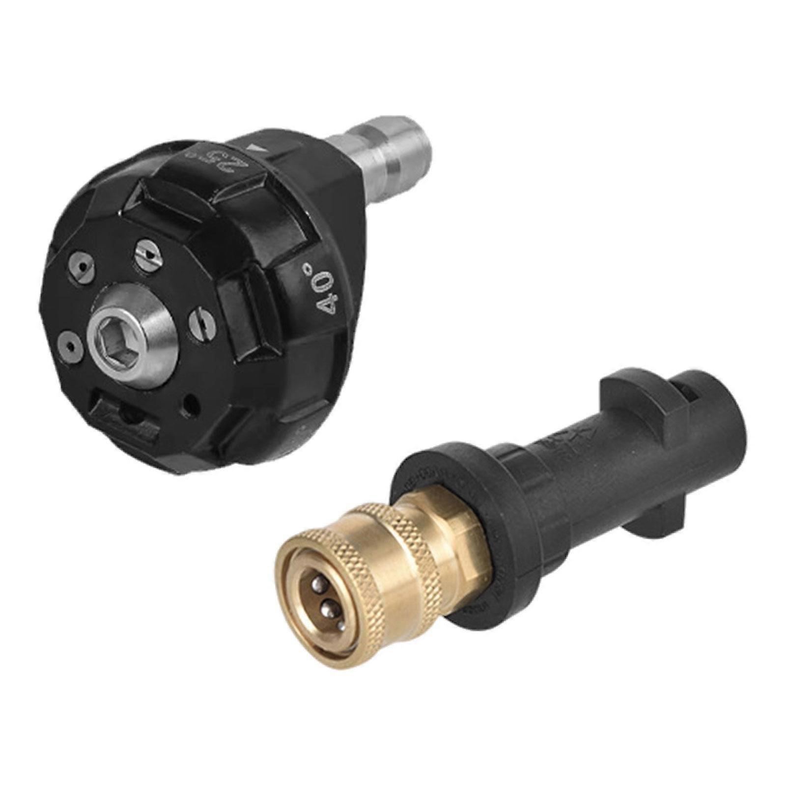 Pressure Washer Coupler and 6 in 1 Nozzle Multifunctional Quick Coupler Plug