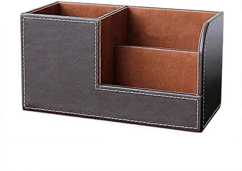 Desk Organizer Office Multi-Function Organizer with 3 Compartments for Pencils, Business Cards, Notepads, Stationery
