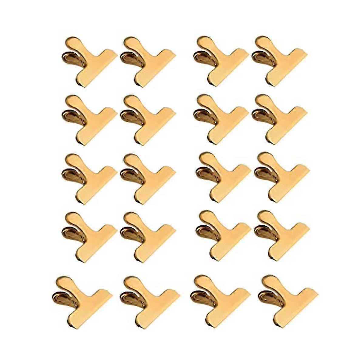 20パックチップバッグクリップ、キッチンとオフィス用のステンレス鋼3インチヘビーデューティバッグクリップ