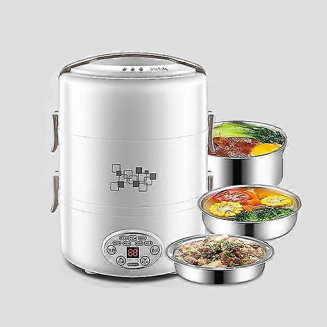 Zk30 Multifunksjon Elektrisk Ris Komfyr Smart Avtale 3 Lag Rustfritt Stål Oppvarming Cook LunsjBoks Beholder Dampbåt 220v