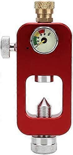 Tauchadapter, Tauchadapter 8mm Sauerstoffflaschenstecker mit Manometer für Unterwasser-Schnorchelausrüstung (rot)1 Stück