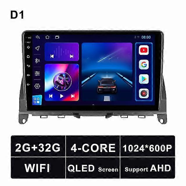 メルセデスベンツCクラス3 W204 S204 2006 - 2011カーラジオQLED 4GオートラジオビデオマルチメディアプレーヤーCarplayのための9インチAndroid 11