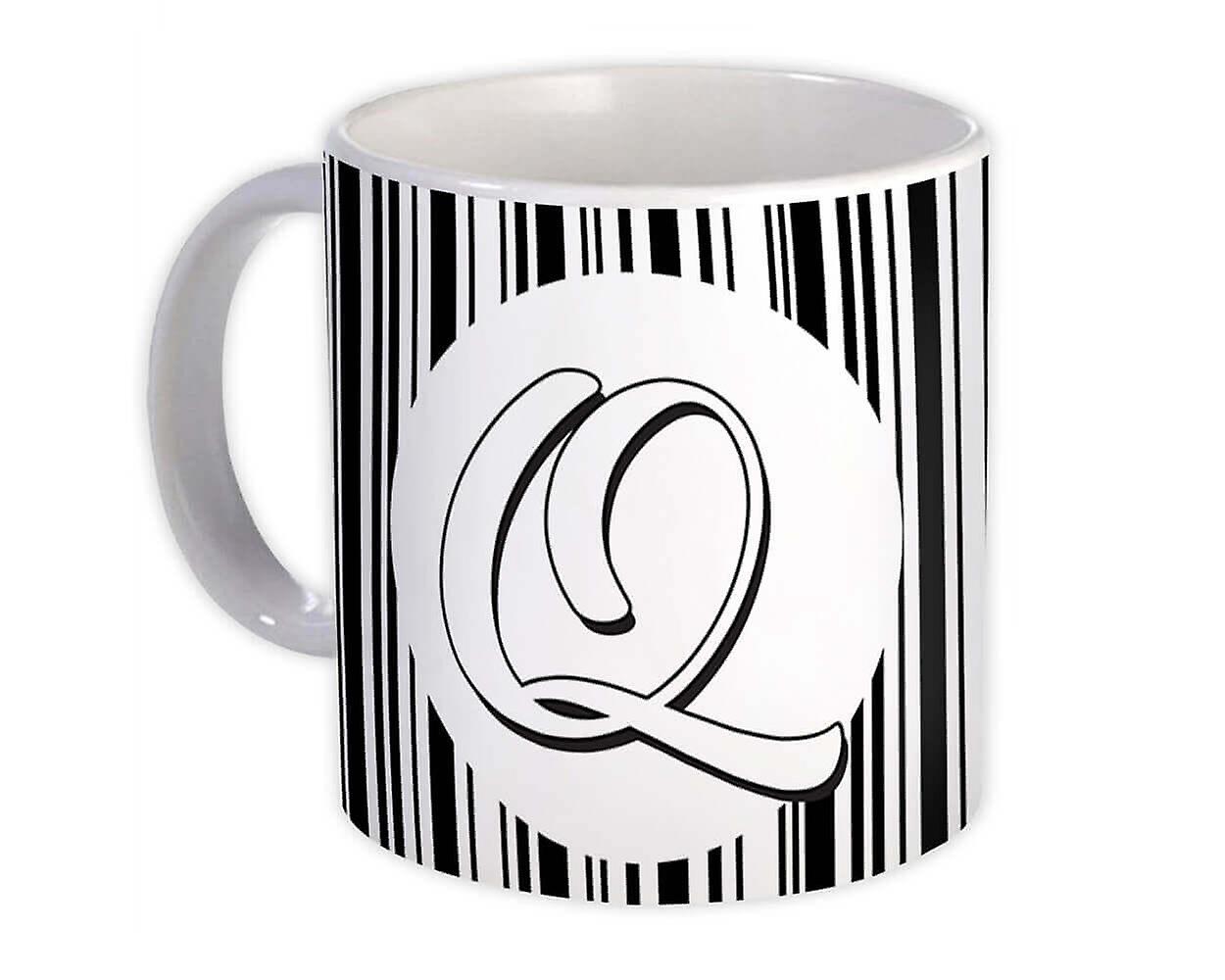 Hediye Kupa: Monogram Harf Q Alfabesi