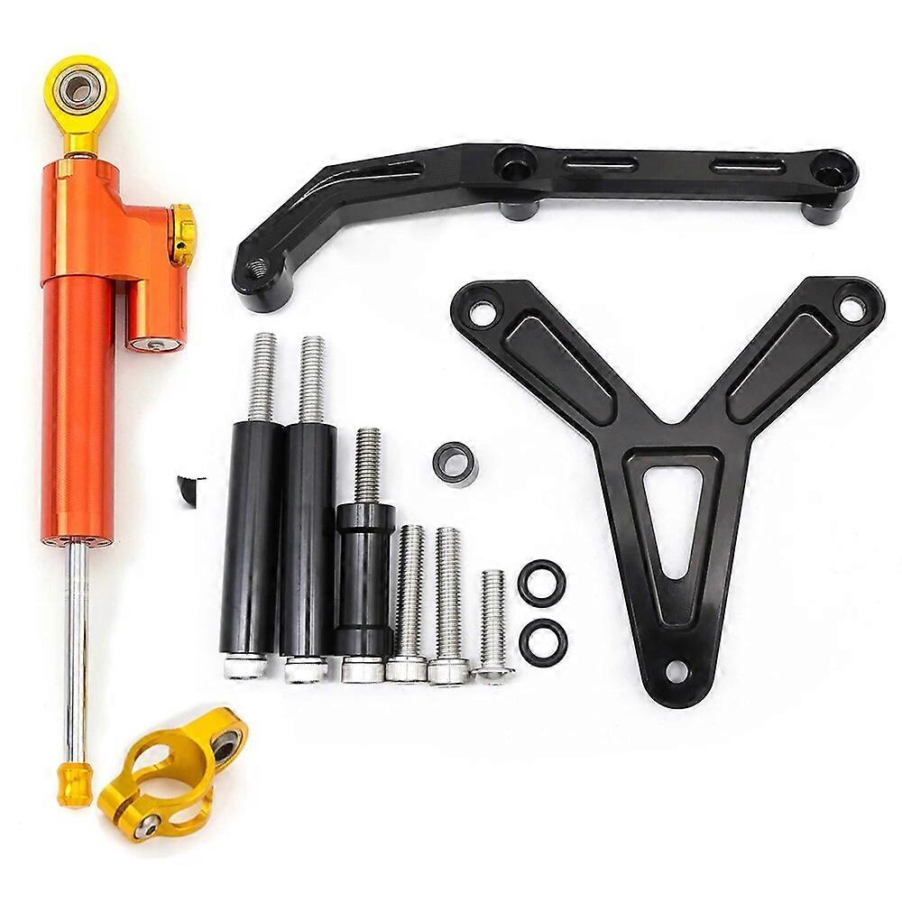 For YAMAHA FJ-09 MT-09 Tracer 2021-2023 CNC Aluminum Carbon Motorcycle Steering Damper Stabilizer Bracket Mounting Support Kit