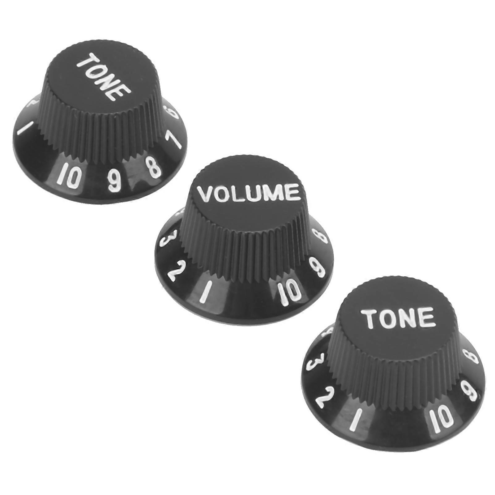 Guitar Control Knobs 3Pcs Volume Tone Adjustment Plastic Rotating Buttons Replacement