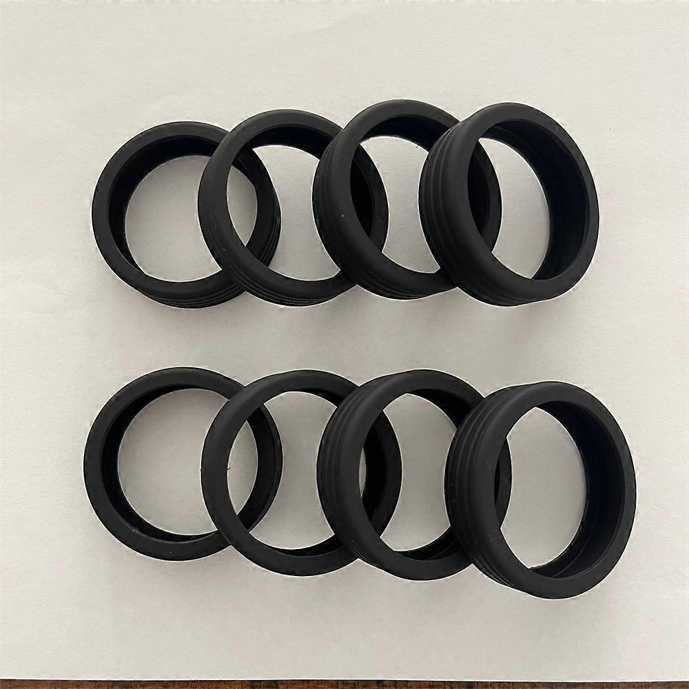 8-16x Ruote per Bagagli Ruote per Bagagli Colorate Copertura Protettiva in Silicone 8pc nero 1Set-8Pcs