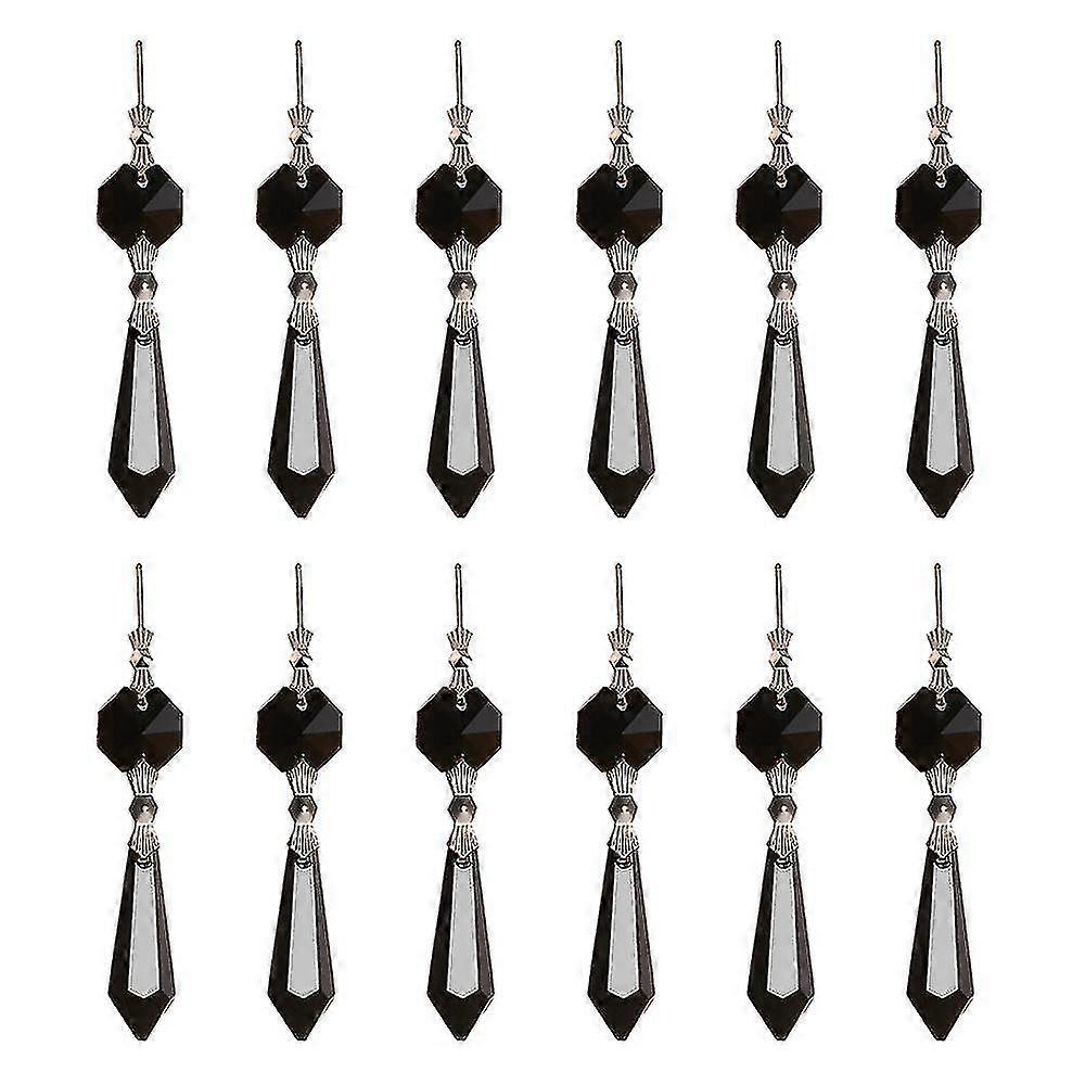 12buc Icicle crystal candelabru Prisme, piese de schimb drop pentru candelabre, perdea de cristal
