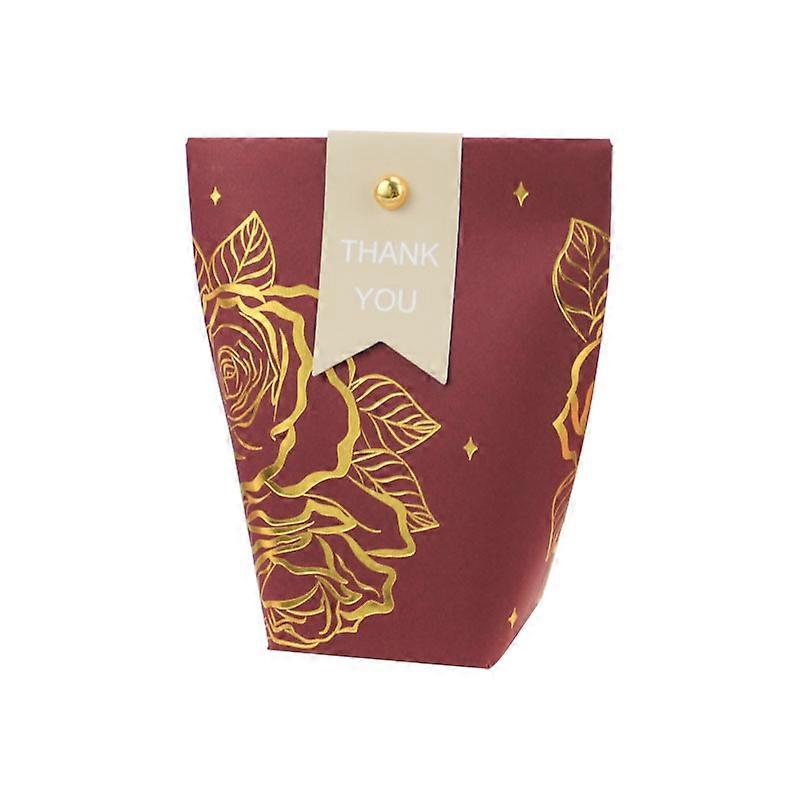 20 Pcs/Lot Creative New Bronzing Pattern Pocket Candy Box Wedding Holiday Gift Small Packaging Box Multi-Color Optional