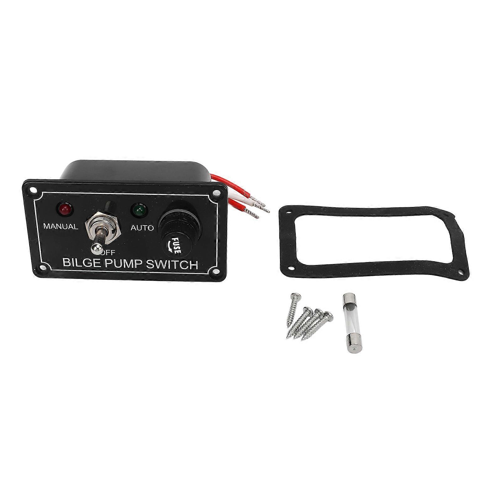 3 Way Bilge Pump Switch Rocker Toggle Switch Panel Marine Manual Off Auto Switch Panel