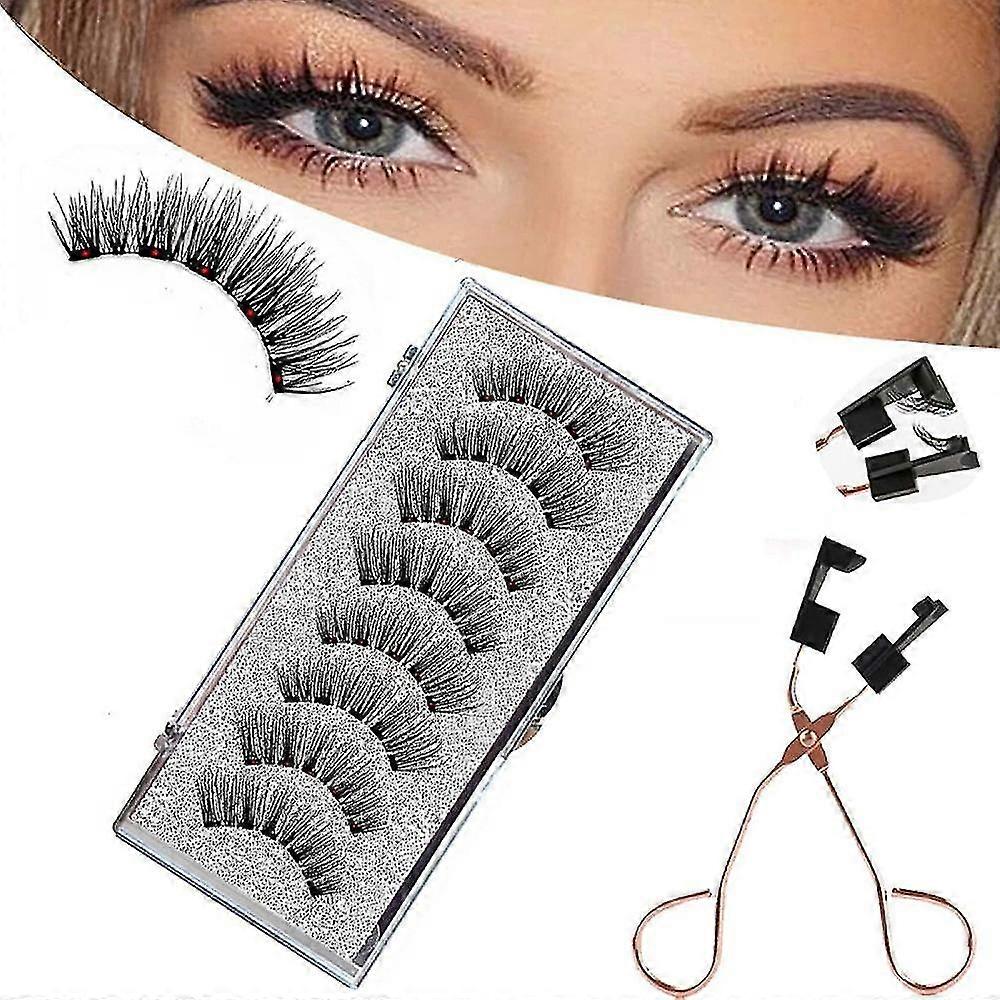 Magnetic Eyelashes Without Eyeliner Reusable False Lashes With C SBN