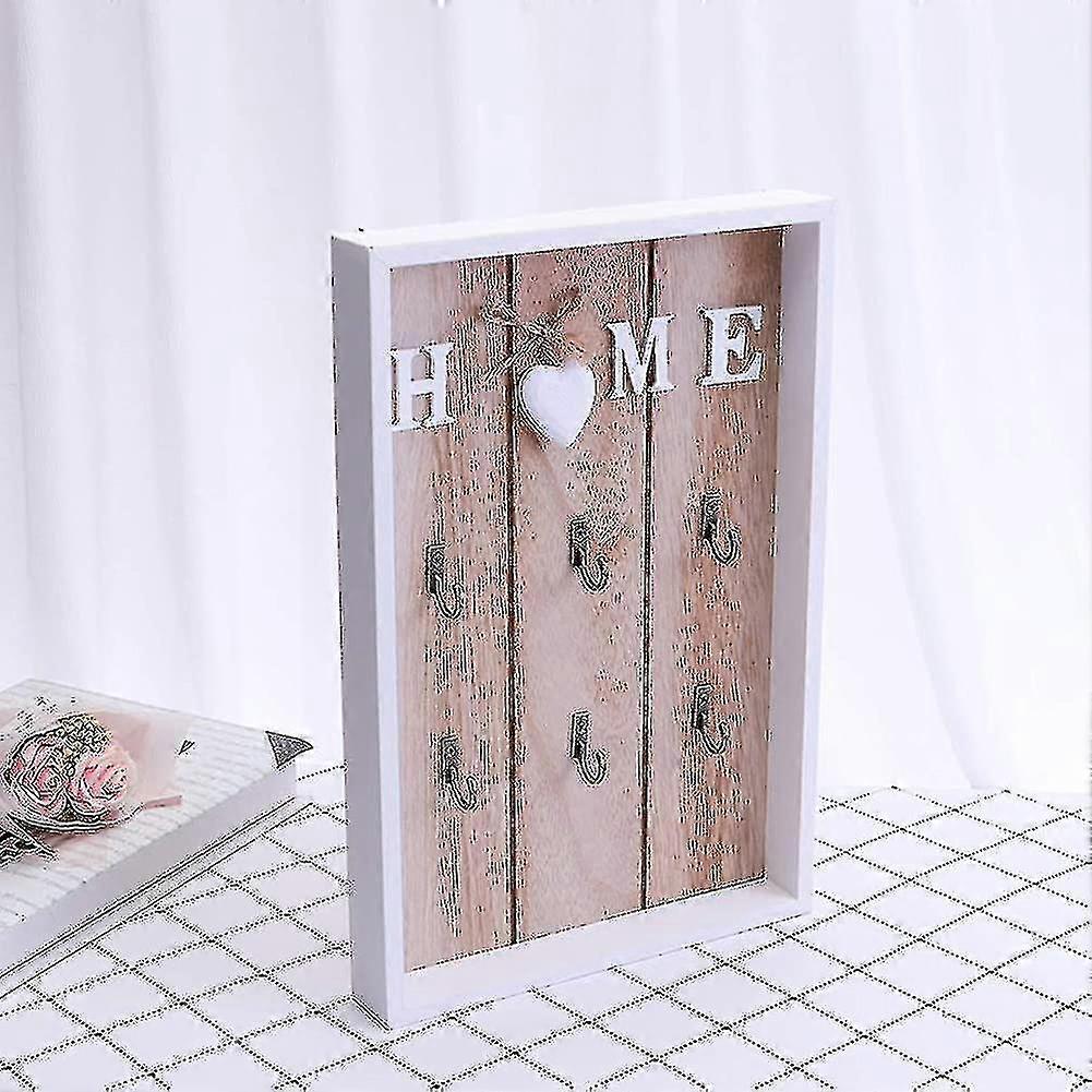 Wooden Key Hook 6 Hooks Key Rack For Hanging Wall Key Holder Key Holder Key Bar