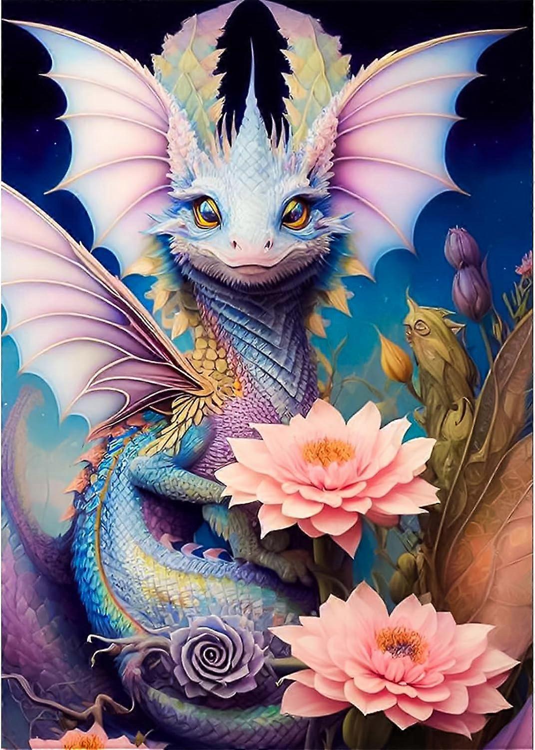 5D diamantmaleri 30x40cm Dragon G