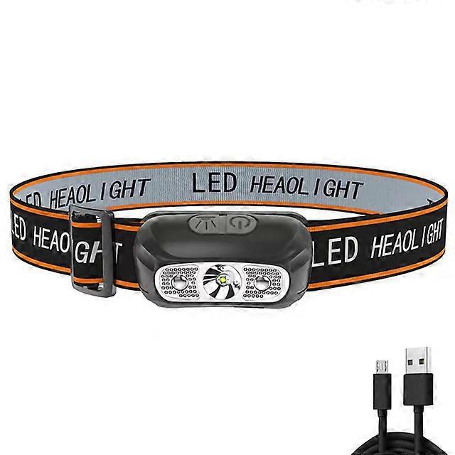 Rechargeable Head Flashlight Sensor Helmet Lamp Camping Helmet Flashlight USB Rechargeable Outdoor Working Fishing Torch Light