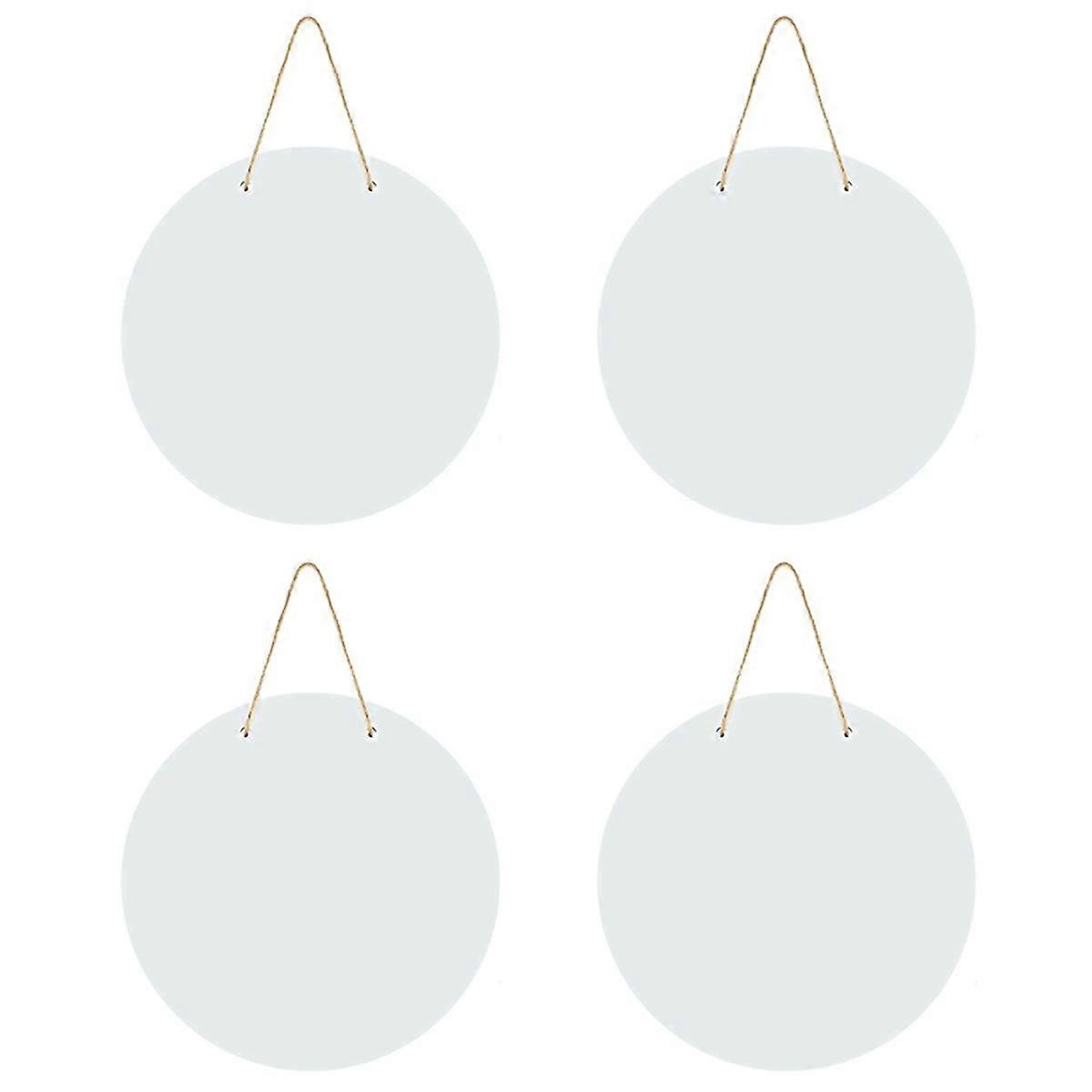 昇華ドアハンガー 屋外吊り下げ縦型サイン 丸型吊り下げサインボード パーソナライズ DIY ウォールサイン 4個