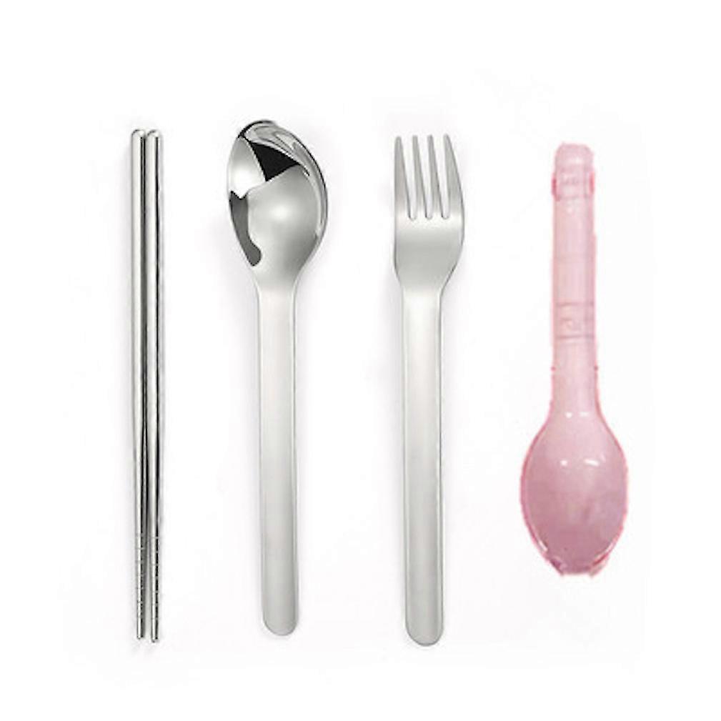 3pcs Cutlery Set Tableware Portable Spoon Fork Knife Stainless Steel