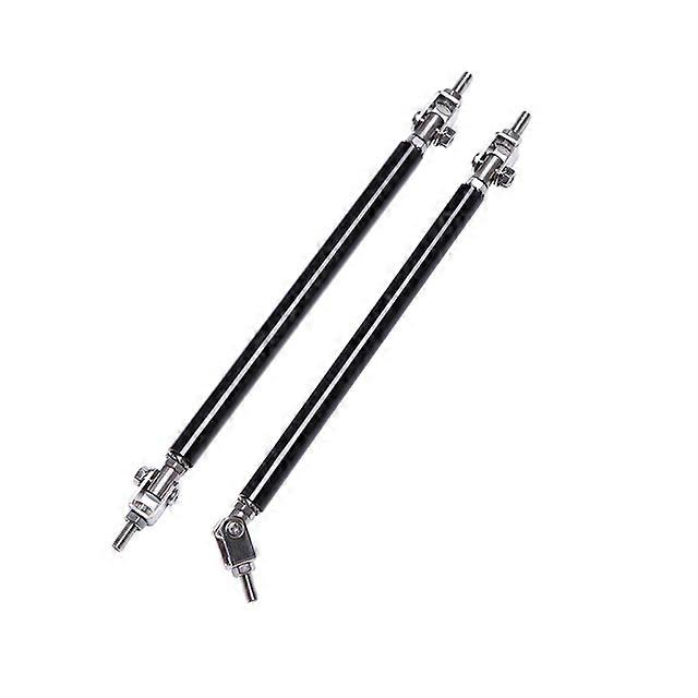2PCS Universal Racing Car Front Rear Bumper Lip Splitter Spoiler Support Bar Kit Pull Strut Rod Adjustable 15cm Black Red Silver