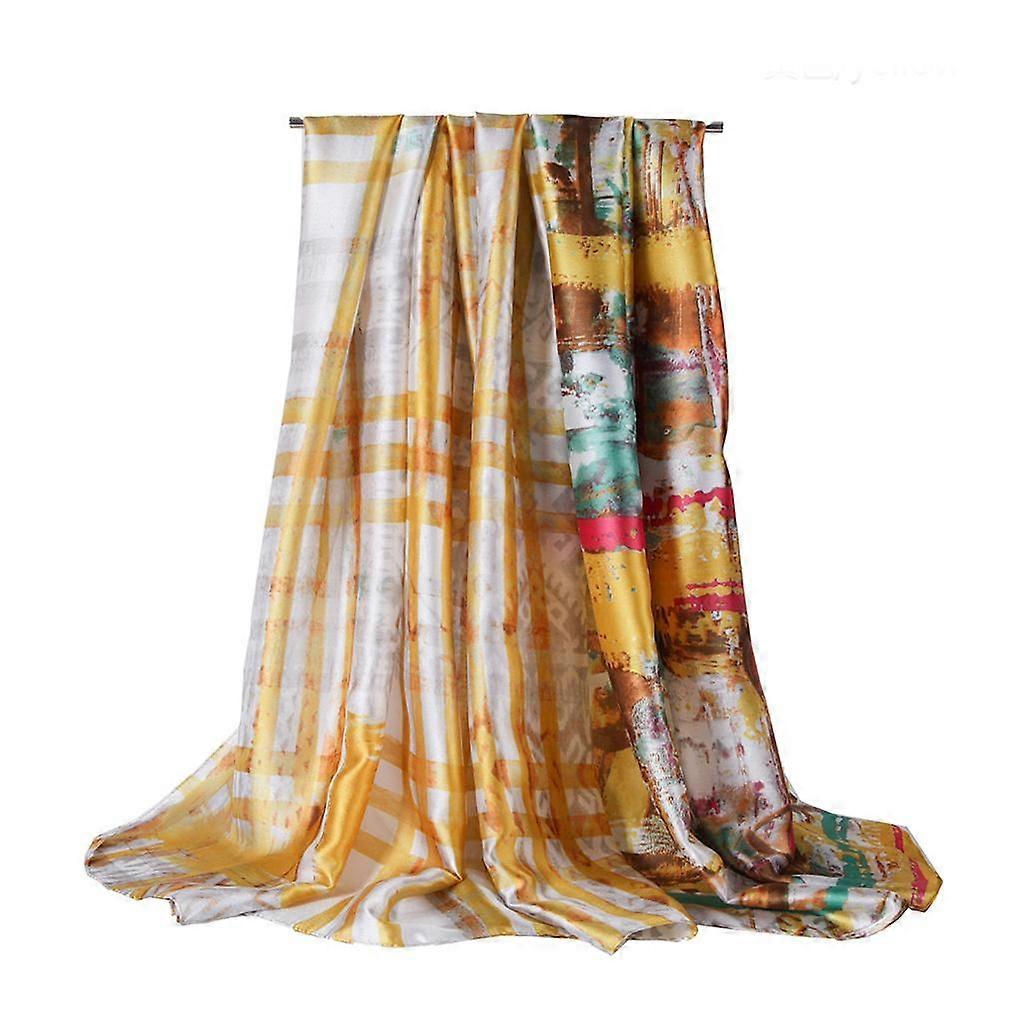 Écharpe imprimée européenne Satin Wraps Écharpe de mode pour femme