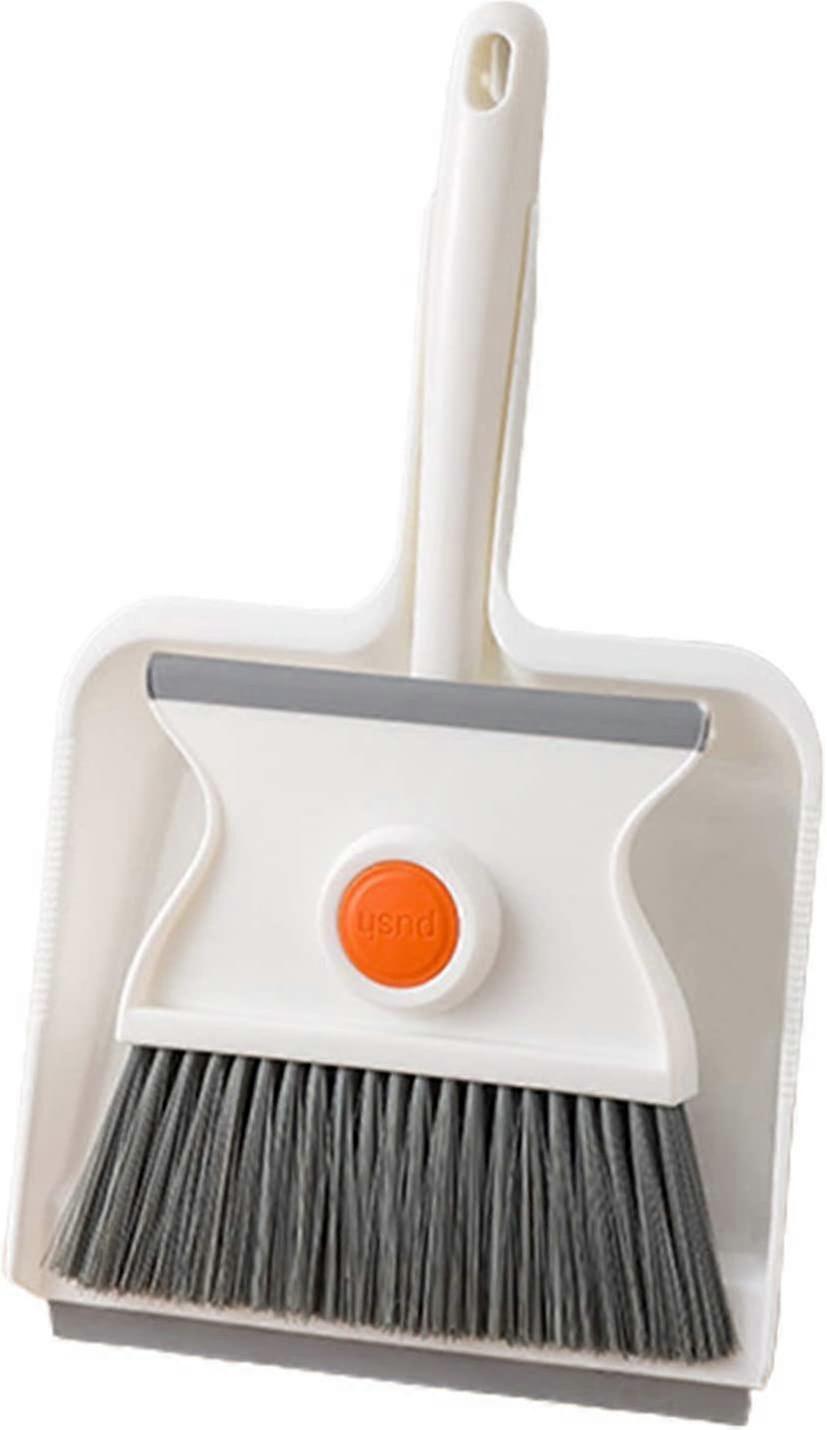 Desktop Mini Dustpan And Broom Set, Mini Cleaning Broom, Durable, Flat Design, Plastic, Convenient For Cleaning