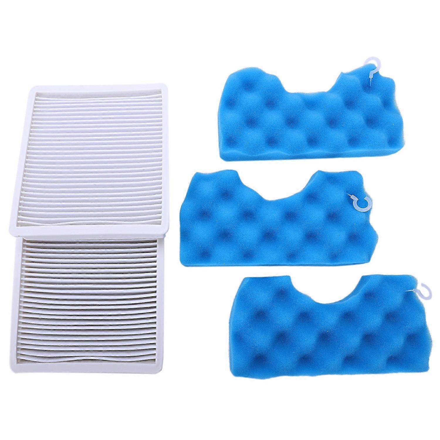 2x Vacuum Cleaner Dust Filter Hepa Filter + 3xSet Of Filter Cotton For Sc4300 Sc4470 White -B710W