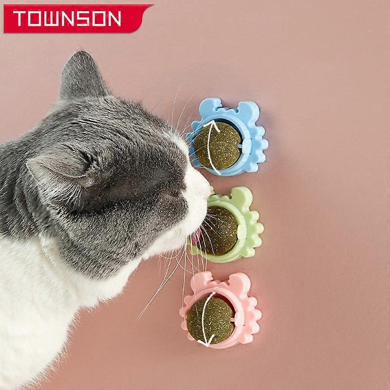 Healthy Cat Catnip Toys Ball Cat Candy Licking Snacks Nutrition Catnip Snack Nutrition Energy Ball Kitten Cat Toy Catnip Balls green