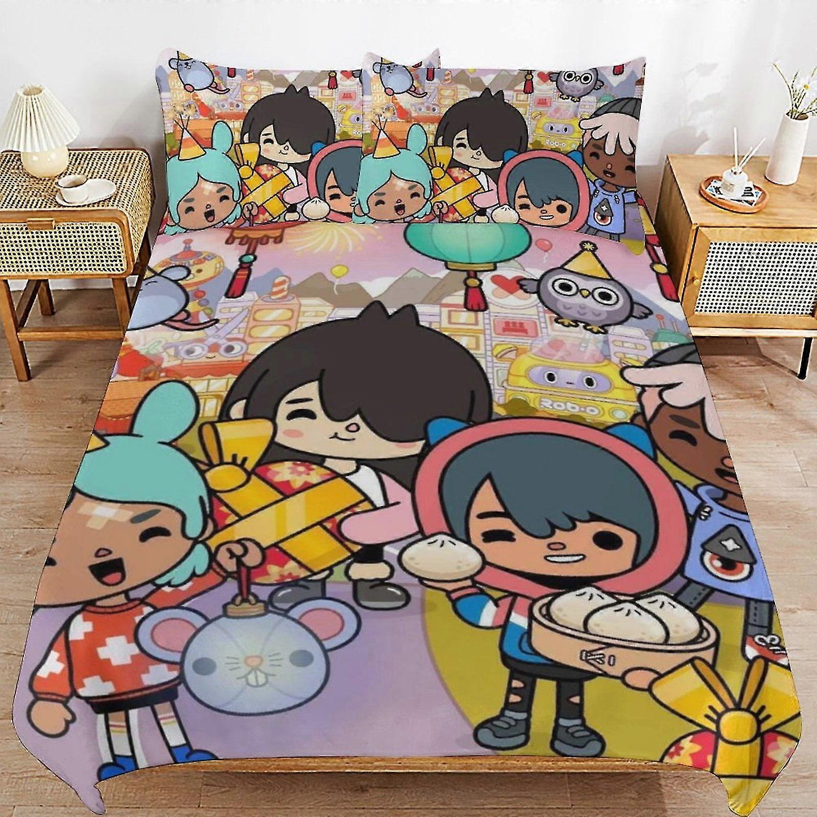 b740 Lençóis Capa de Edredão 3 3 Peças 3 Peças Conjunto de Cama 1 Capa de Colcha e 2 Fronhas Lençóis gb740