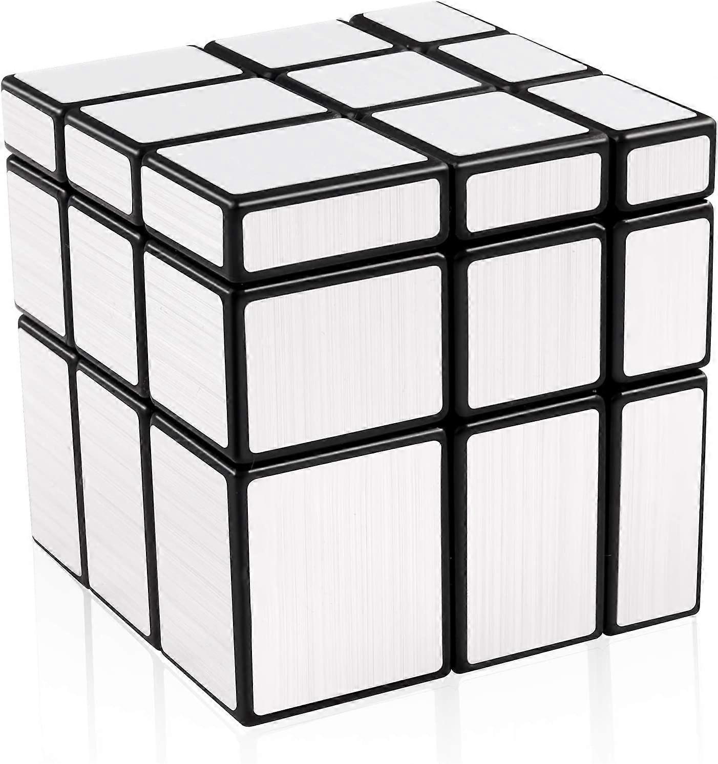Shengshou Mirror Cube 3x3x3 Speed Cube 3x3 Mirror Blocks Cube Different Shapes Silver Cube 57mm