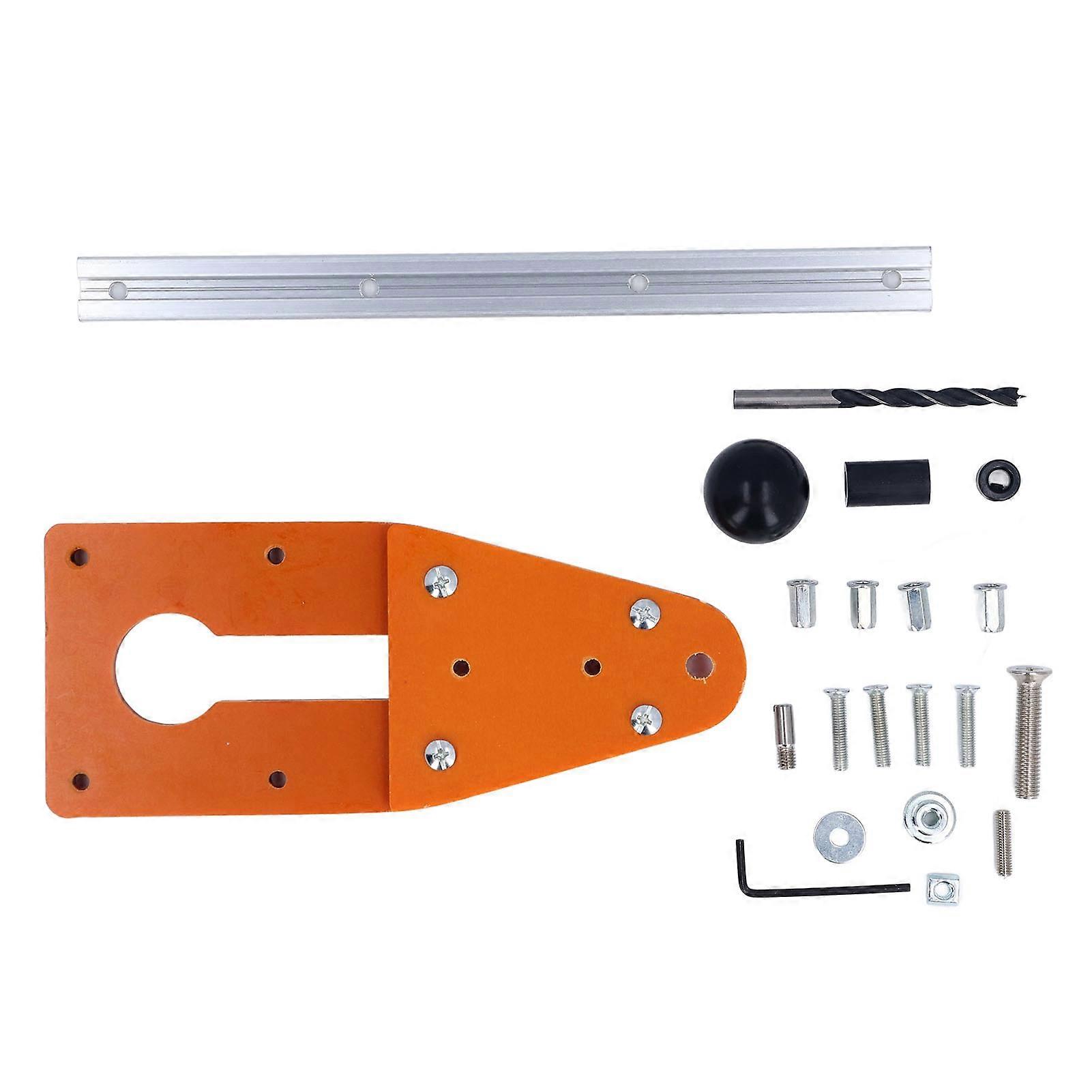 Router Slotting Plate with 260mm Rail, Circular Milling nce Base Plate, Woodworking Cutting Guide Kit