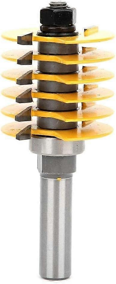 6 Finger Joint Mill Bit 1/2, Reversible Finger Joint Mill Set with Bearing, Finger Joint Bit (1/2 In