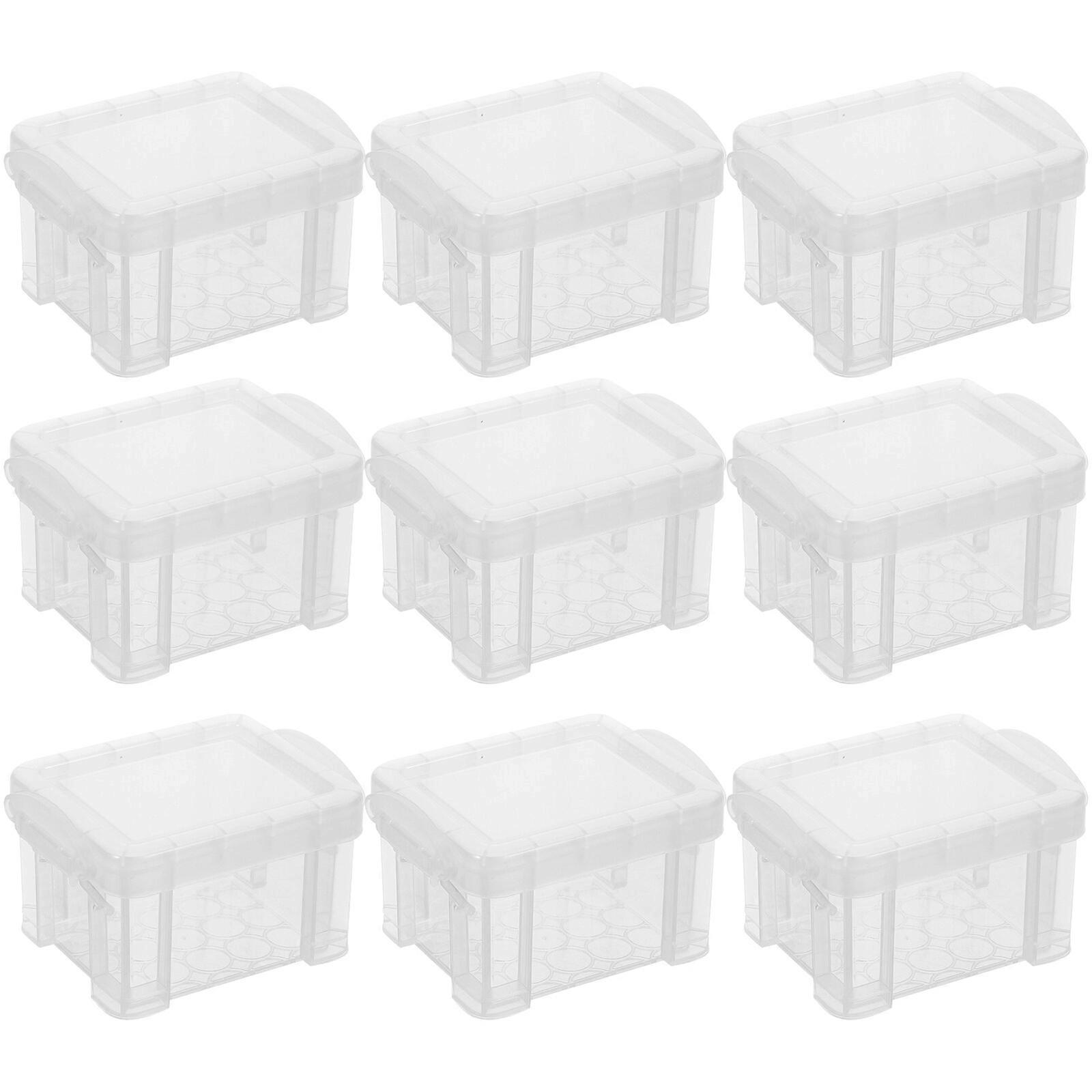 10pcs Small Containers with Lids Plastic Box Small Storage Box Plastic Small Storage Box