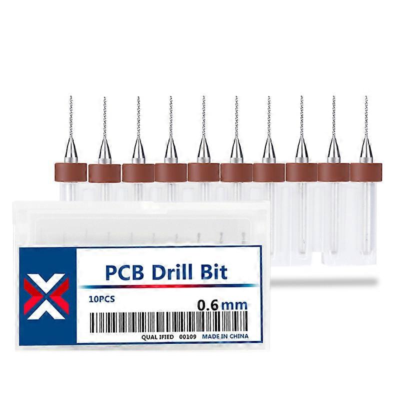 Free Shipping 10pcs 06mm-15mm Import Carbide Drill Bits Print Circuit Board Mini CNC Drilling Bit Set