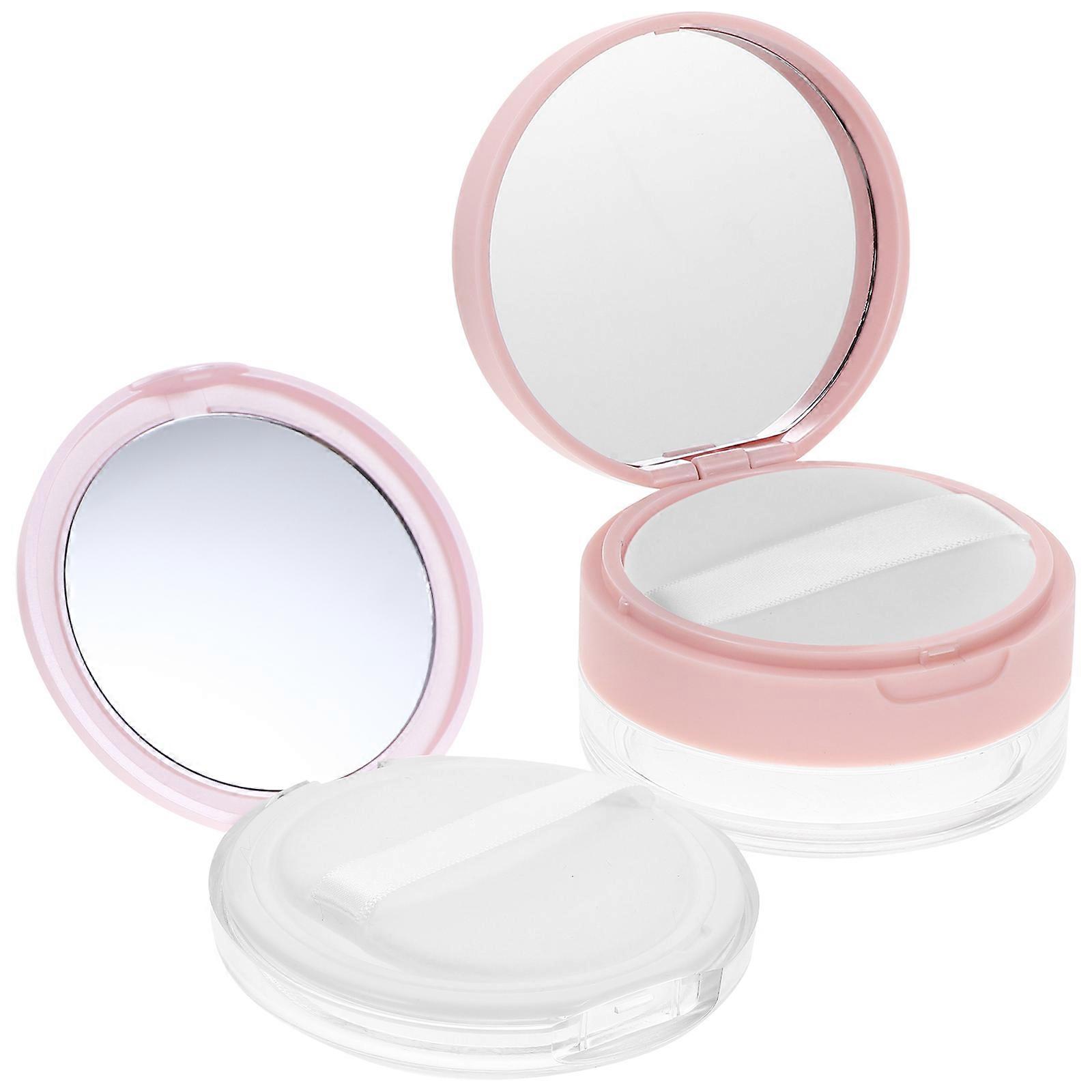 2pcs Empty Cushion Compact Case Small Makeup Containers Compact Container with Mirror