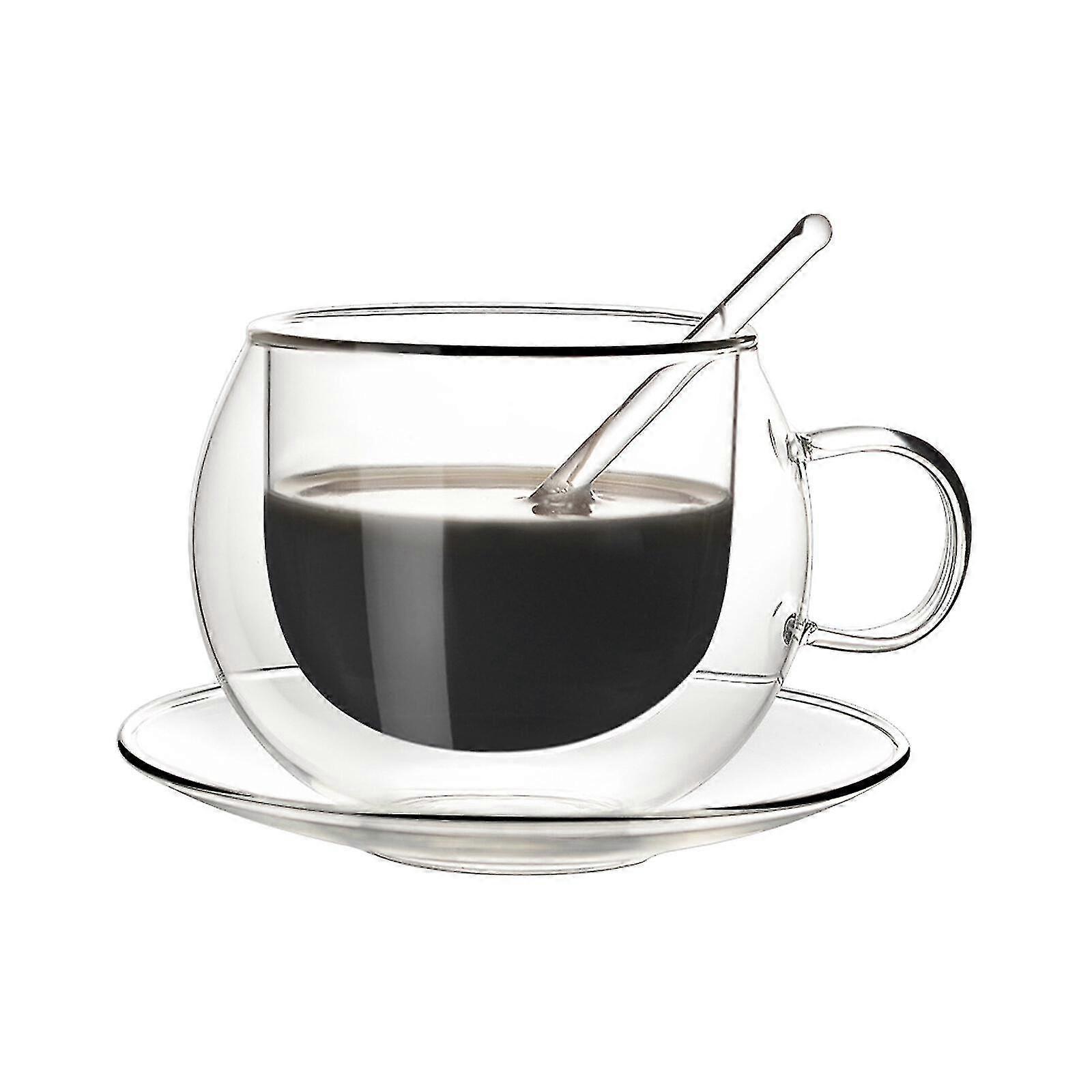 250ml Heat Resistant Double Layer Durable Transparent Mug