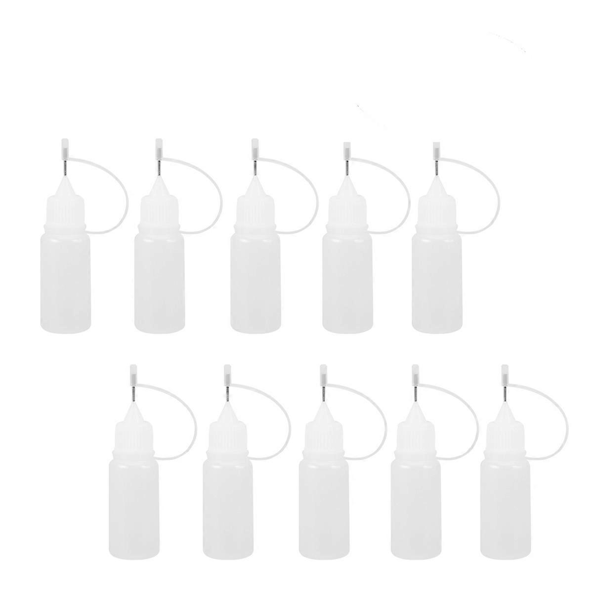 10 Pcs Mini Squeeze Bottle Needle Bottle DIY Applicator Bottle Bottle Needle Tip Drops