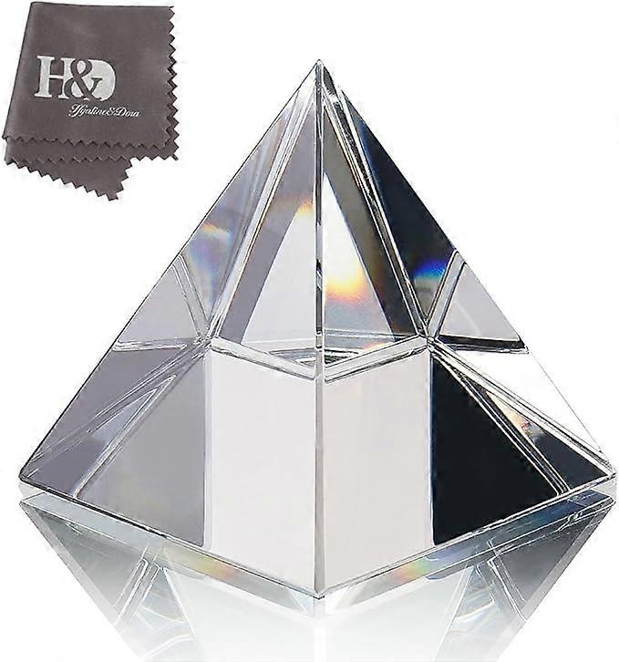 4,3-calowy przycisk do papieru z przezroczystego kryształu z pudełkiem upominkowym, przynosi dobrobyt