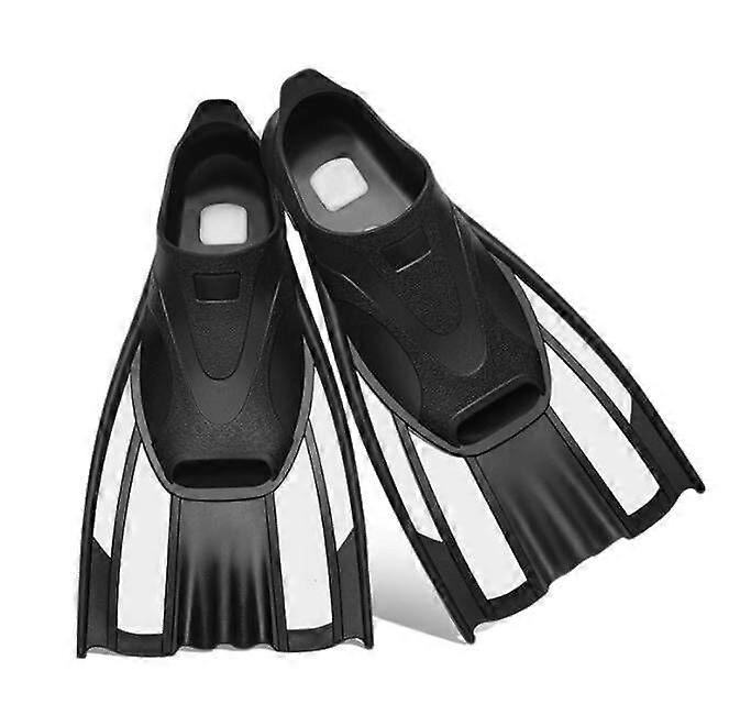 Short flippers for snorkeling and swimming training