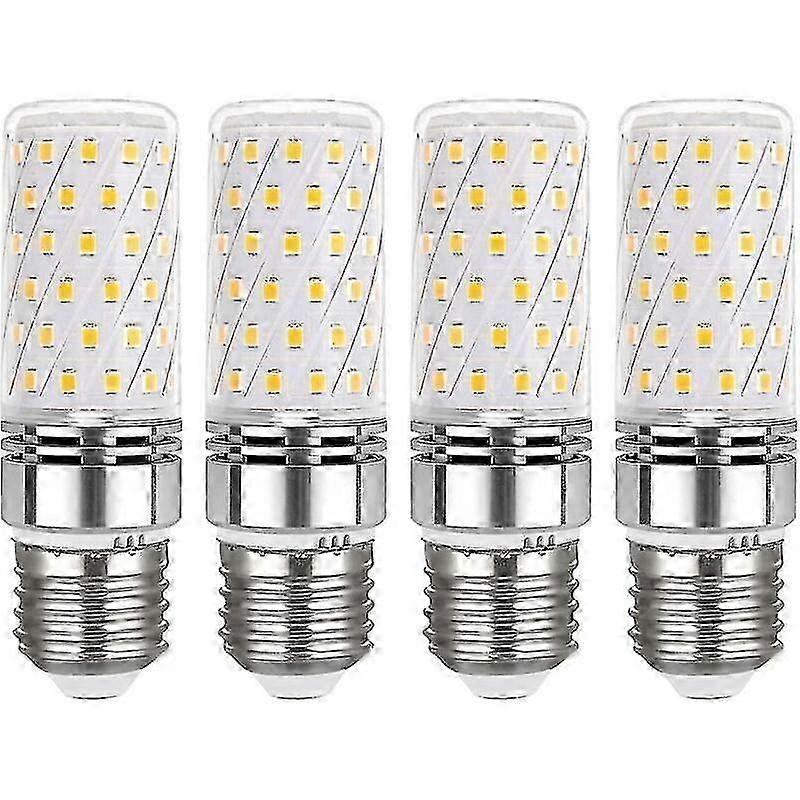 E27 12W 6000K Cold White LED Bulbs (4-Pack) - 120W Equivalent fast