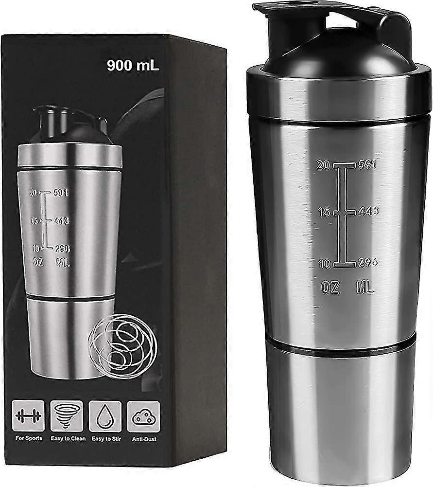 700ml + 200mlステンレス鋼プロテインシェーカー攪拌ボール耐久性のある動き