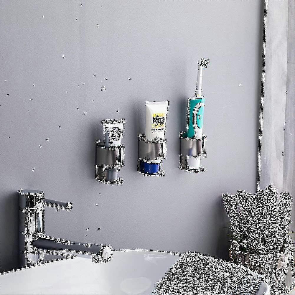 Self-adhesive Electric Toothbrush Holder Organizer 2 Pieces Abs Plastic